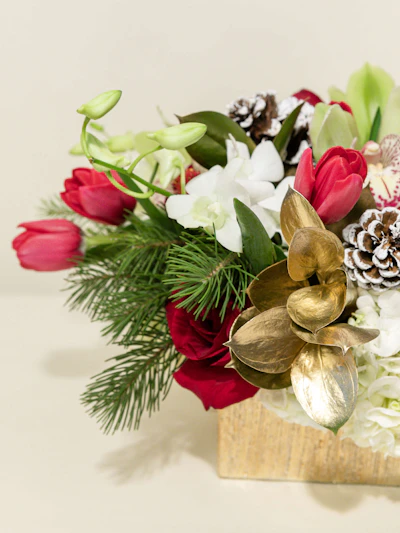 An Elegant Box of Holiday Flowers