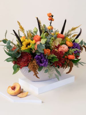 Ceramic Vase of Autumn Flowers
