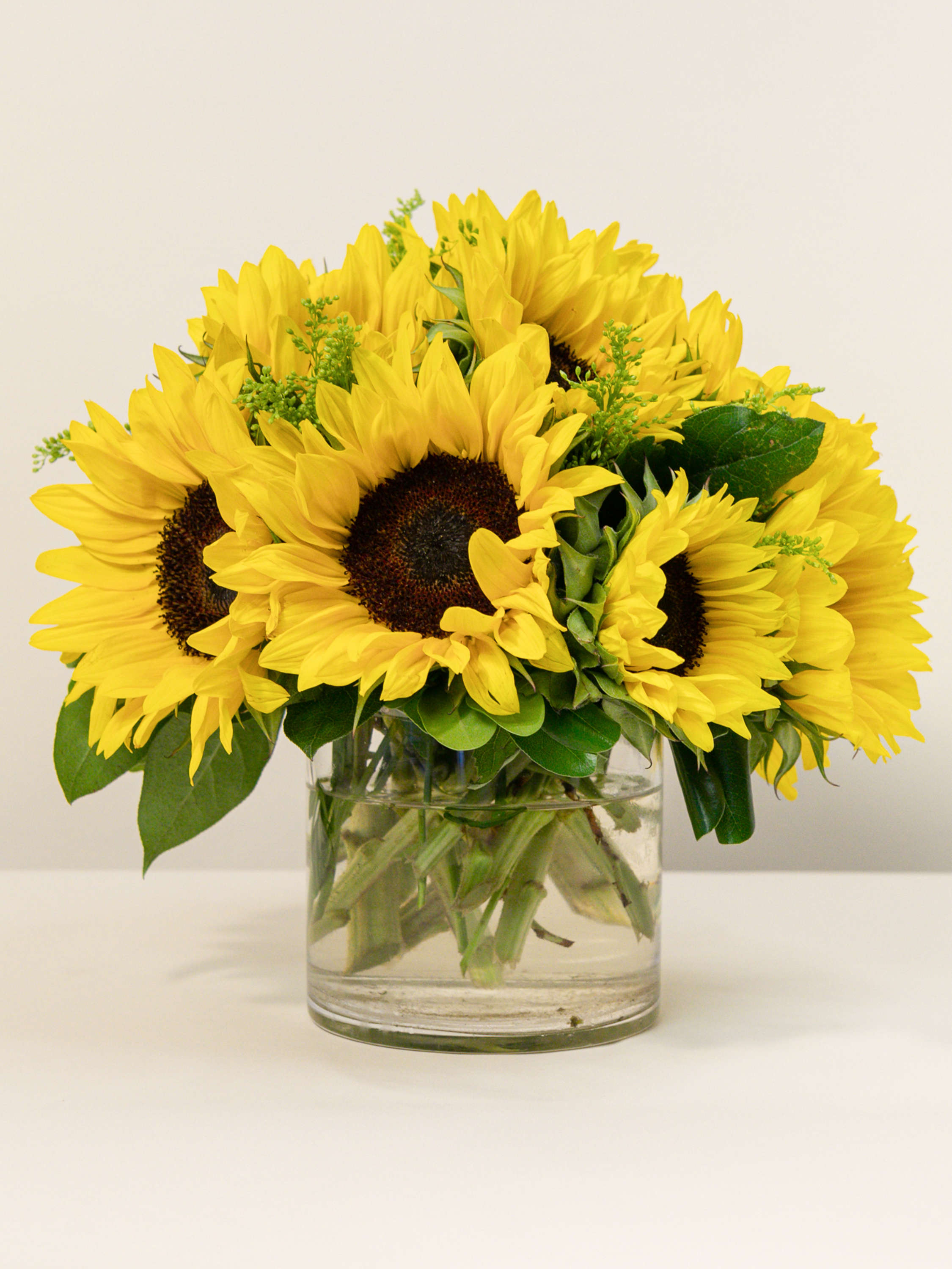 Vase Of Smiling Sunflowers - Los Angeles, Ca #1 Florist - French Florist
