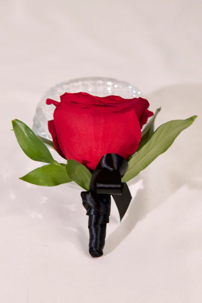 Red Rose Boutonniere