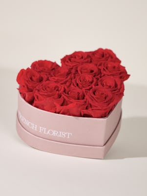 Preserved Roses - Heart Box with Red Roses
