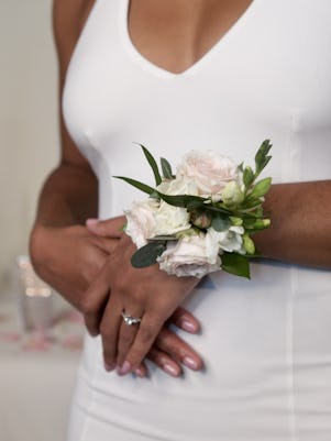 White and Blush Corsage