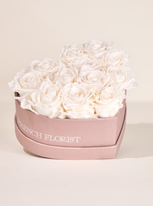 Heart Box with White Roses