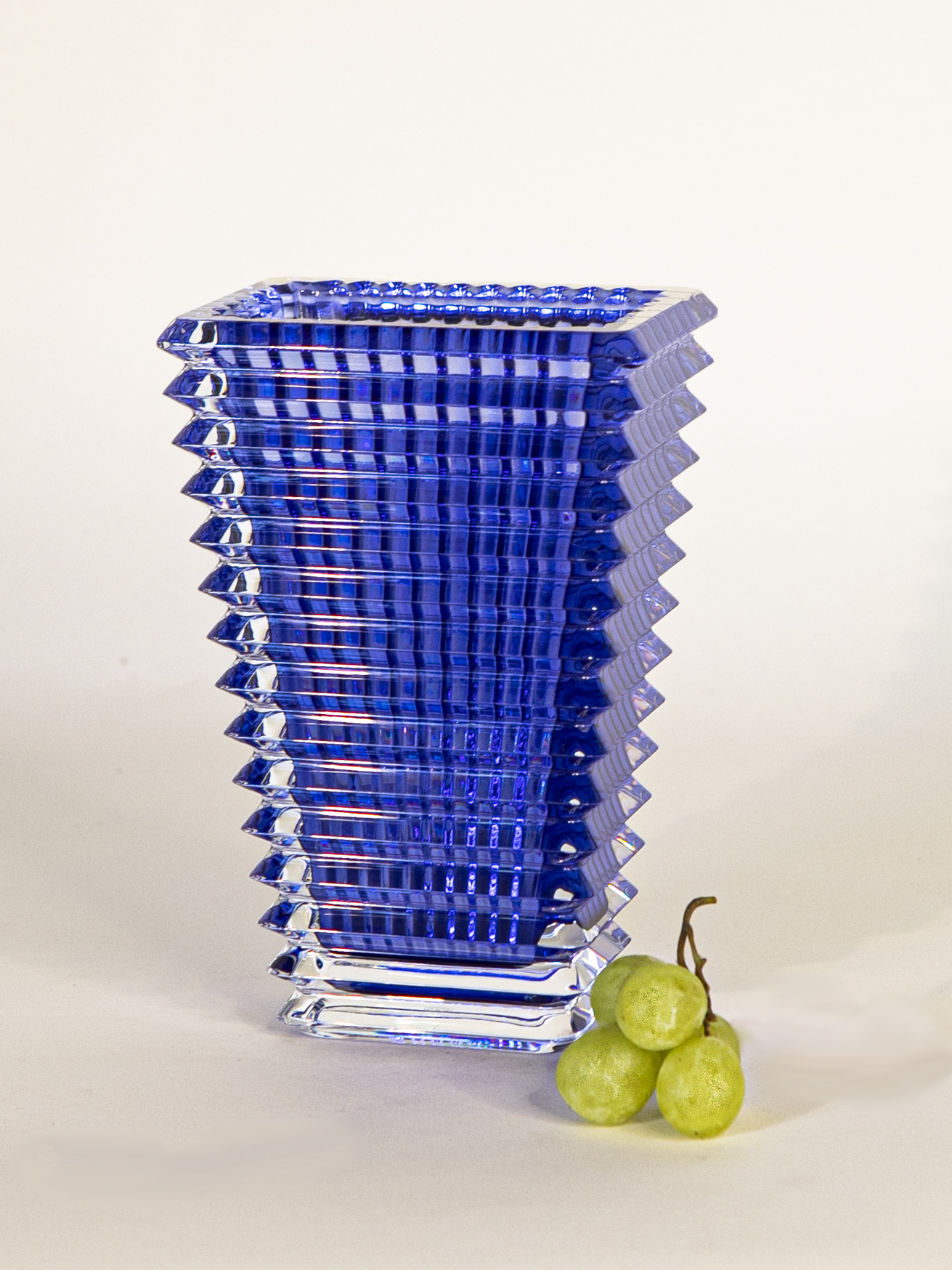 Baccarat Blue Eye Vase Rectangular | French Florist