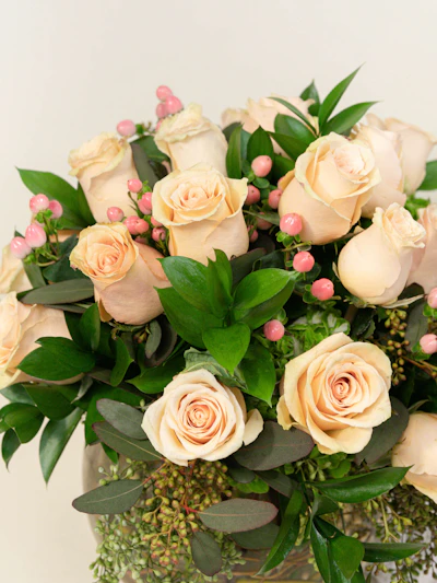 A Peach Rose Painting