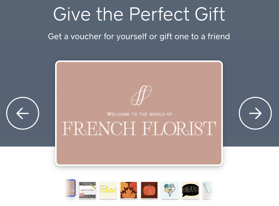 Gift Cards for Florists Order Flowers Online French Florist L.A.